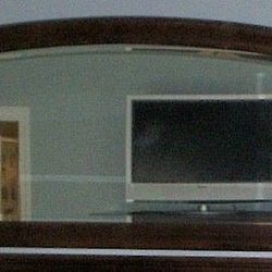 Broyhill Antique replica - vintage 46" x 26" solid cherry mirror