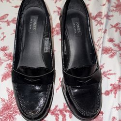 Black Jones New York Loafer Heels