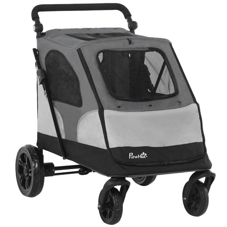 Pawhut Pet Foldable Stroller Dog Cat Travel Cart