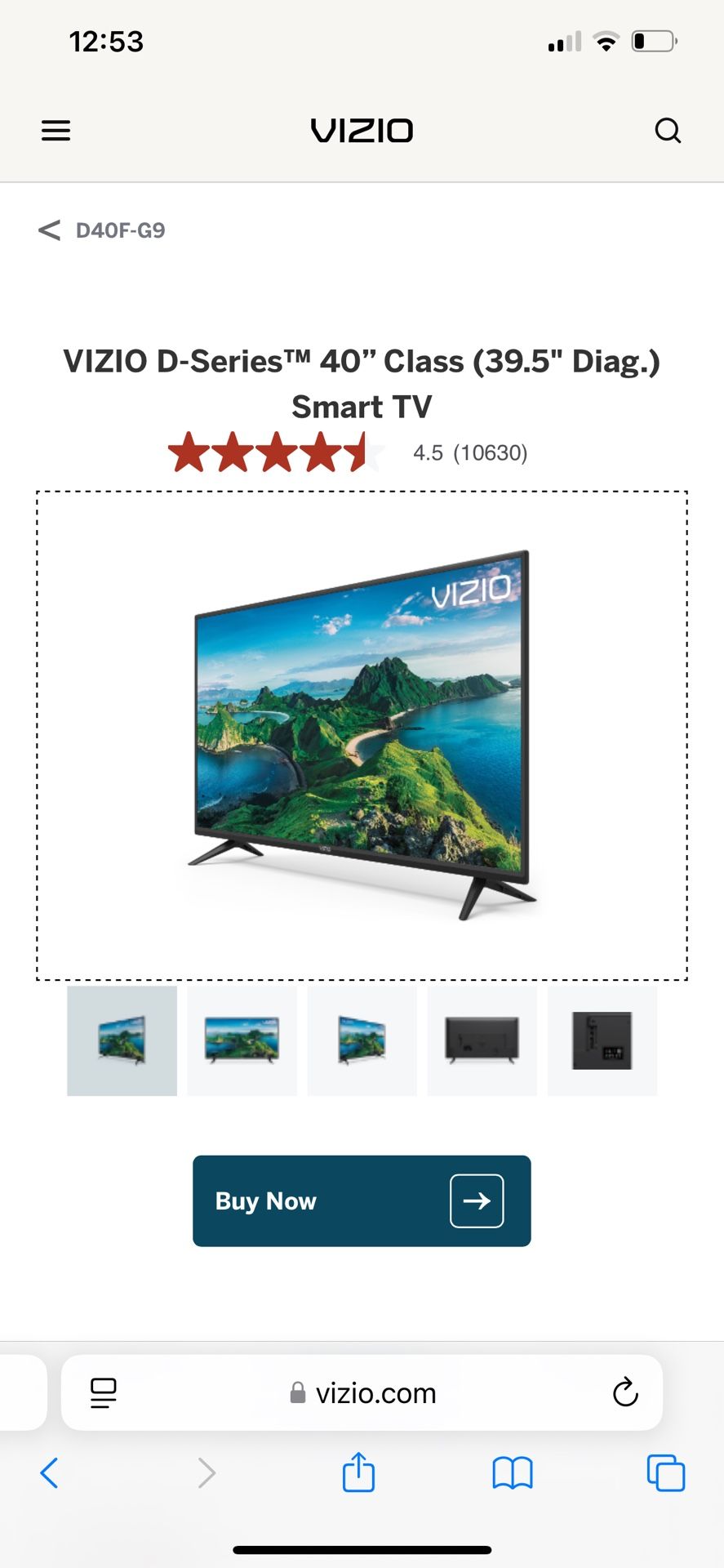 40’ Vizio Smart Tv