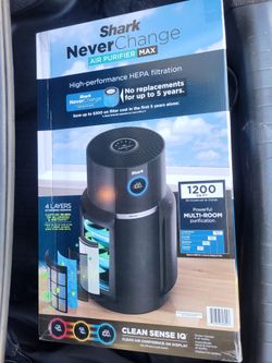 Shark Never Change Hepa Air Purifier Max 1200 Sq Ft. Clean Sense IQ