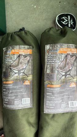 2 Compact Camping Chairs