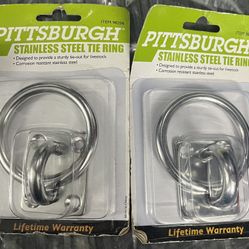 4 Pittsburgh Stainless Steel Tie Rings (WILL TAKE BEST OFFER)