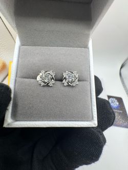 S925 silver moissanite earrings VVS1 GRA certified