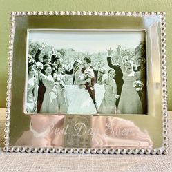 Mariposa Picture Frame “Best Day Ever” Beaded 5x7 3911BD