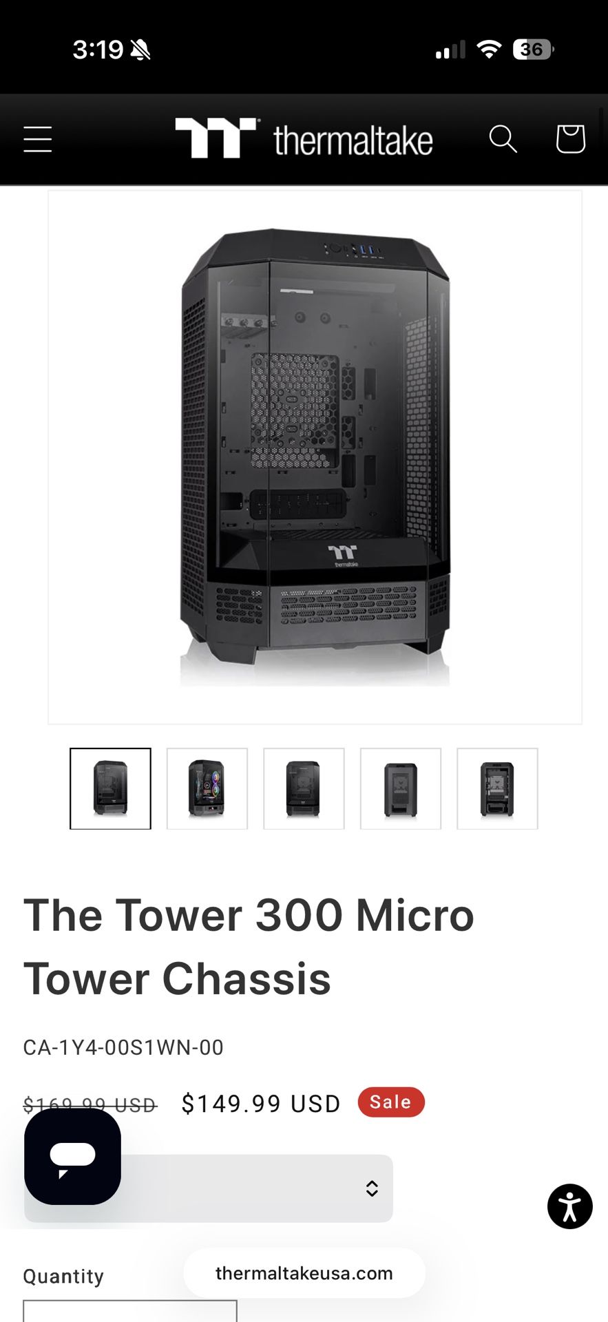 PC CASE - Thermaltake Tower 300 Micro