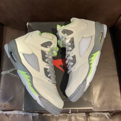 Nike Air Jordan 5 Retro Green Bean Size 7Y GS