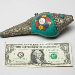 Antique Tibetan Carved Horn (Shipping Available)