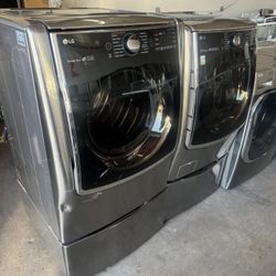 Lg Front Load Washer And Dryer With Pedestals