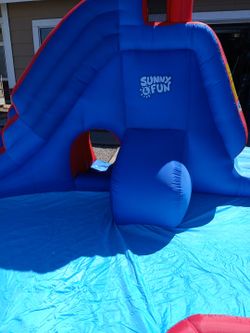 Sunny and Fun Inflatable Slide Pool