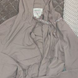 Women Windbreaker Jacket Sz L Pink Tone Rose