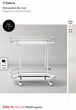 Metropolitan Bar Cart zgallerie