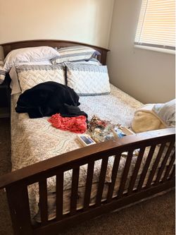 Full size bed with frame for sale