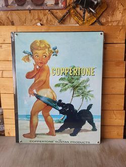Coppertone Suntan Products Vintage Metal Sign