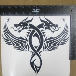 Dragons (Twisted) Vinyl Decal - Matte Black