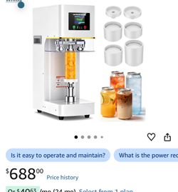 Commercial Can Sealer Machine for Drinks, Automatic Beverage Can Sealing Machine with 360° Seam Technology & Auto Lift System, Heavy-Duty Soda Sealer 