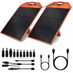 120 Watts Detachable Solar Panels for Power Station with Light Intensity Sensor