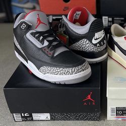 2018 Air Jordan Retro 3 Black Cement 3  Men’s Size 12 