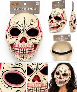 Spirit Sugar Skull Latex Halloween Mask
