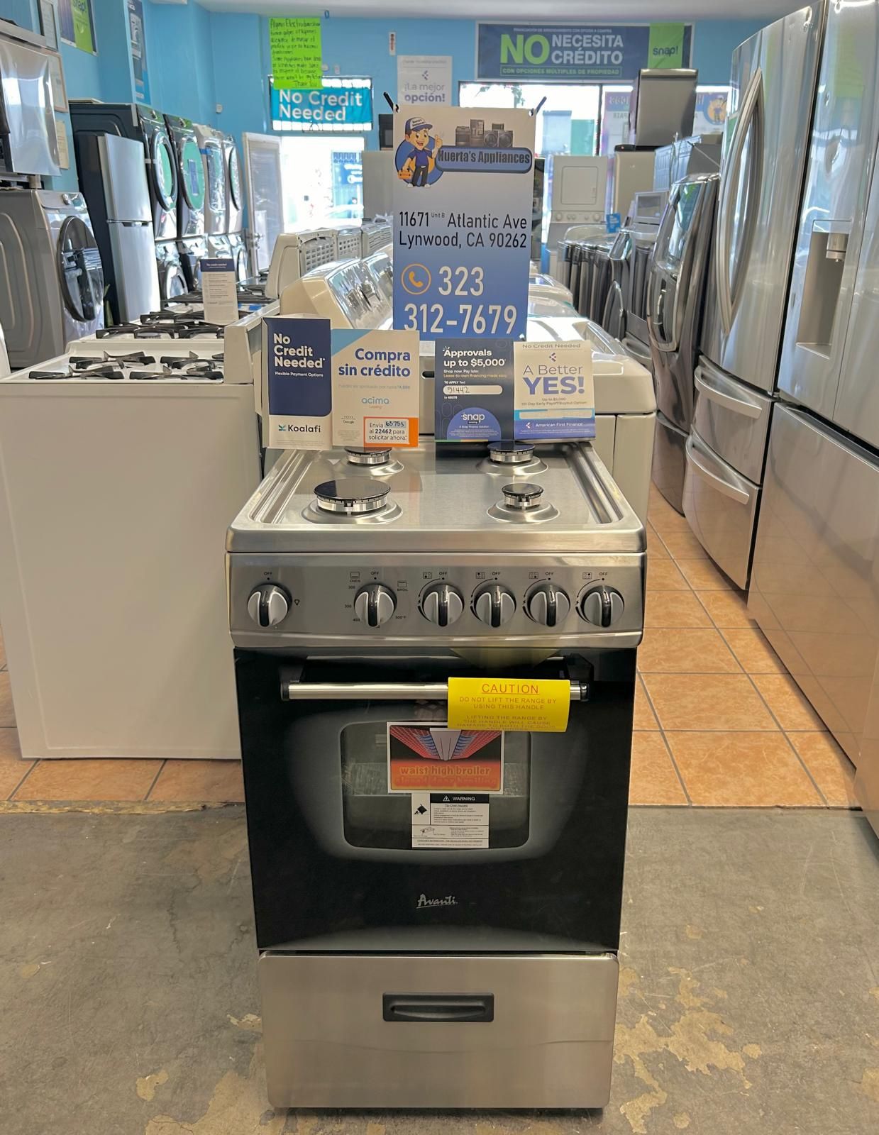 Avanti 20” Gas Range Stainless Steel 