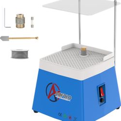 Stained Glass Grinder Machine DIY Tool with 5/8" & 1" Grinder Bits, 63/37 Solder, Glass Cutter, Acrylic Baffle for Glass Processing Arts and Decoratio