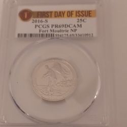 First Day Of Issue Fort Moultrie NP Quarter 2016 S