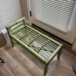 Vintage MCM McGuire Rattan End Table Plant Stand Book Shelf