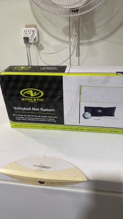Athletic works volleyball net system comes with everything you need