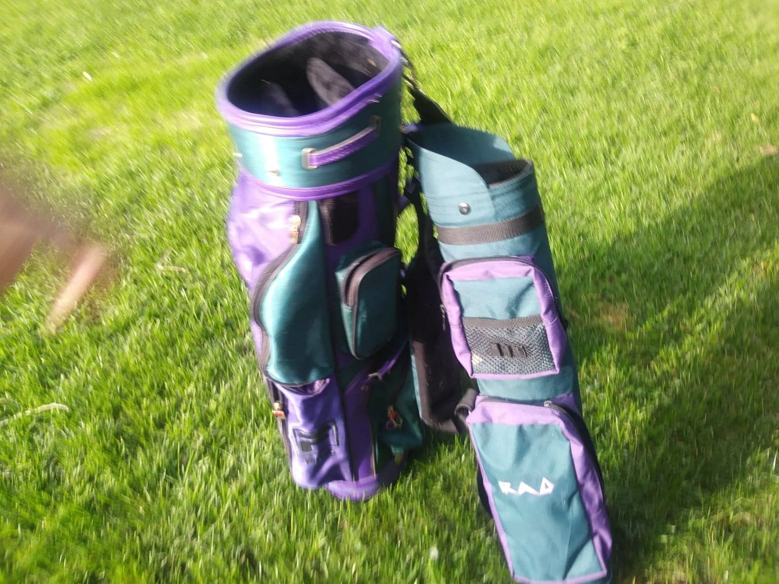 Barely Used purple and turquoise women's Fila golf bag