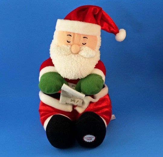 Hallmark Santa Claus Vintage
Plushie 9" Sings, Battery
Operated naughty list up on the Housetop