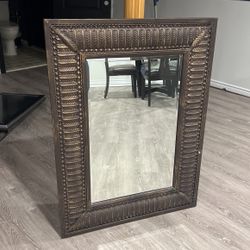 Beautiful Brown Bathroom Mirror 