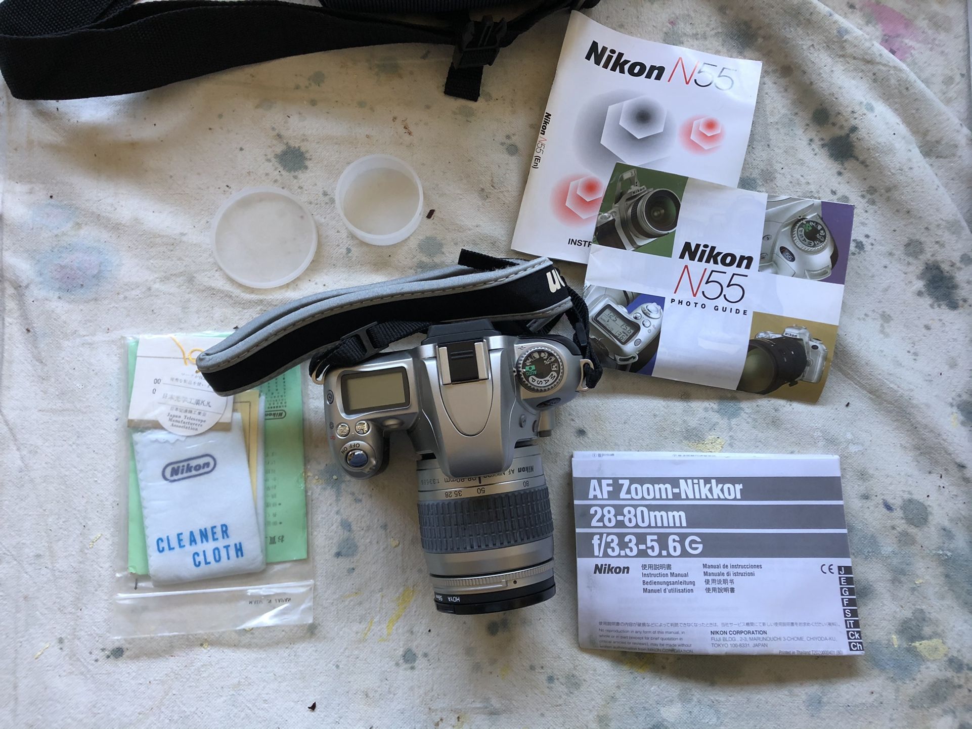 Nikon N55 Film Camera And Case