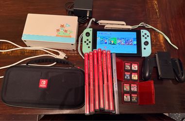Nintendo Switch Animal Crossing Edition Bundle – 8 Games + Accessories