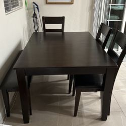 Dinning Table 4 Chairs And Bench