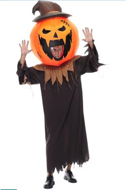 Inflatable Pumpkin Scarecrow Halloween Costume