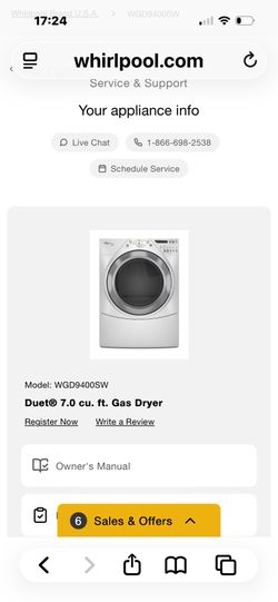 Whirlpool Duet Dryer-gas