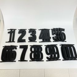 Lot of (30) 4” Black Plastic Numbers