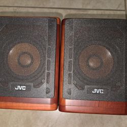 JVC Speaker System Cherry SP-EXA1 Wood Cone Bookshelf 30W 4 Ohms