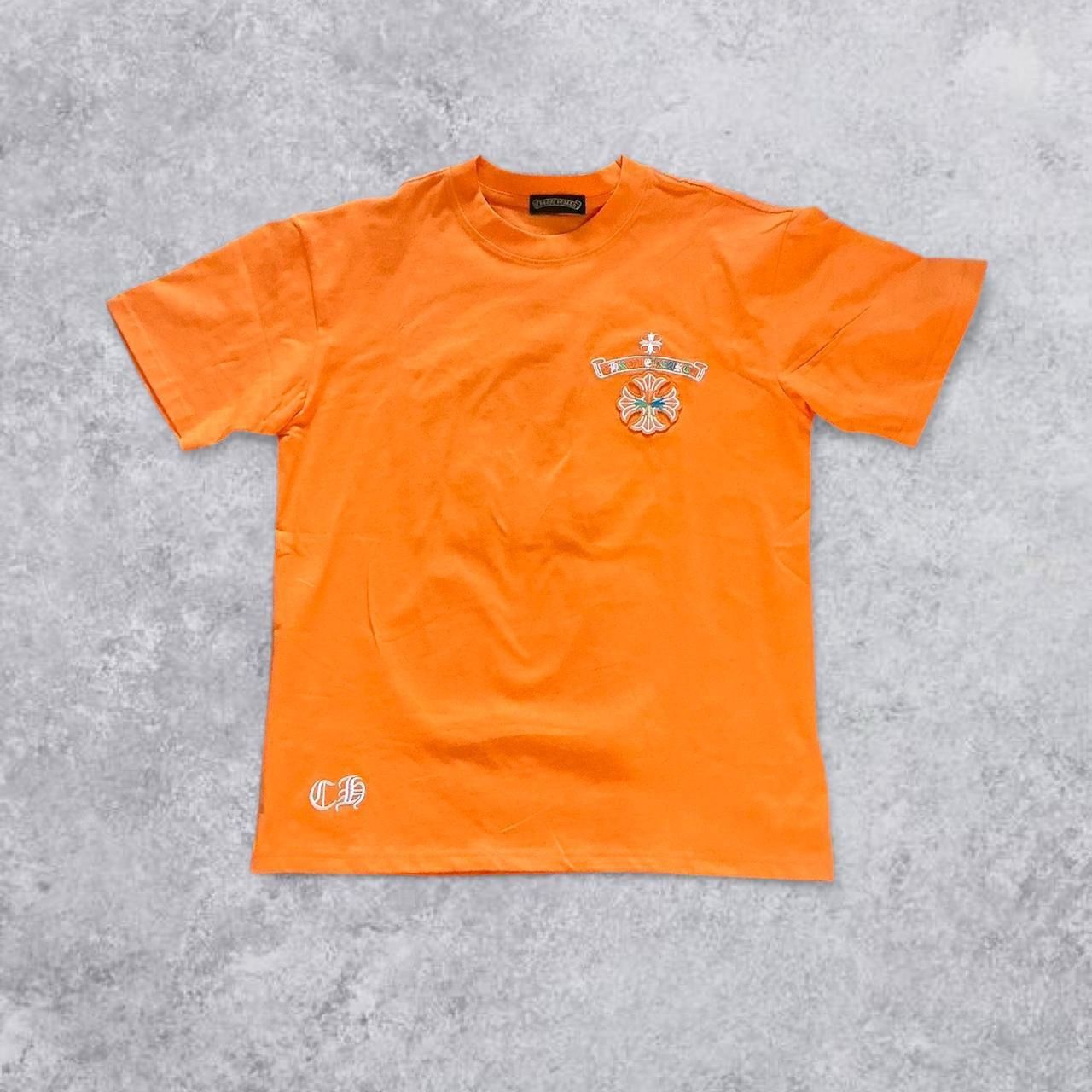 Chrome Hearts, Orange and White T-Shirt