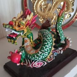 Rare  Lucky Dragon Art Sculpture Animal Statue Feng Shui Nation Home Decorations Opening Gifts