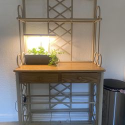 Wood And Iron Bakers Rack 