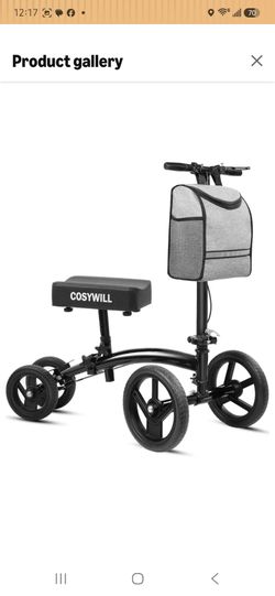 COSYWILL Steerable Knee Scooter,Economy Knee Walker,Black
Product Images and Videos (