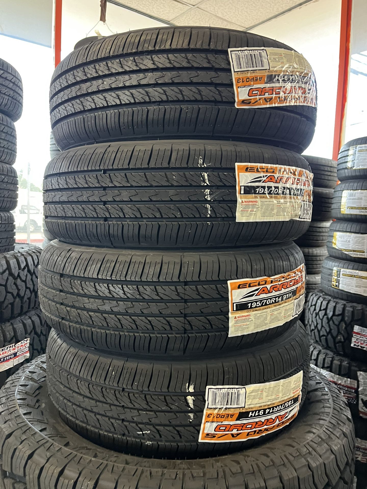 195/70/14 Vendo Set De Llantas Nuevas Marca Arroyo