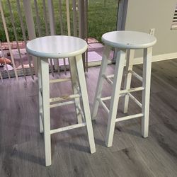 2 Free White Bar Stools 
