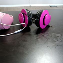 : Pink Over-Ear Wired Headphones – Great Condition