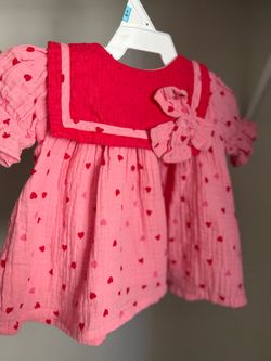 Baby Girl Heart Print Dress 6 Months