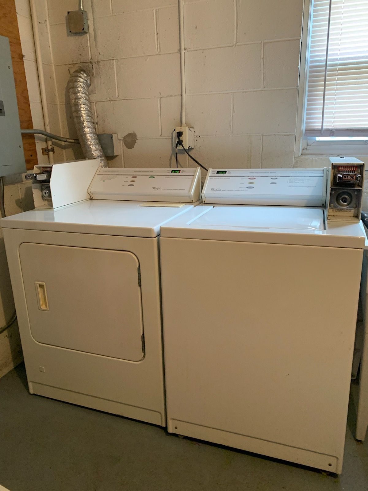 Whirlpool coin operated washer and dryer with keys. for Sale in Lyons