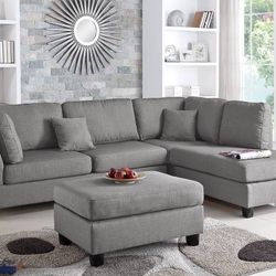 Grey Sectional Brand New 