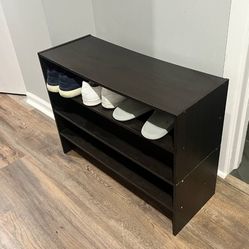 Dark Brown Shoe Rack