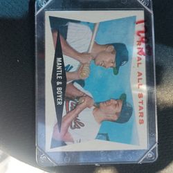 Mickey Mantle And Ken Boyer Rival Baseball Card